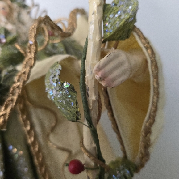 Silvestri Santa Holly Paper Mache Tree Table Topper Christmas Figure *read* - Picture 5 of 16